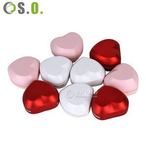 Caja de joyería de plástico con forma de corazón azul, nueva llegada al por mayor, caja de luz LED azul y roja para anillos, pendientes, colgantes y collares. - Product Image 3