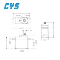 Servomoteur analogique ultra-mini 6 mm à entraînement standard, sans noyau, coque en plastique, contrôle fluide, pour mise à niveau de voitures RC miniatures