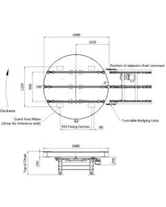 Bifa 90 180 Graden Overdracht Elektrische Draaitafel Ketting Roller Pallet Transportband - Product Image 6