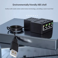 Commutateur d'adaptateur réseau LAN RJ45 avec câble USB Prise réseau Ethernet 3-en-1 Connecteur de câble Internet