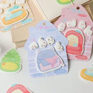 Mini blocs-notes autocollants mignons Alien Index Fudge Cat - Fournitures scolaires et de bureau personnalisables, cadeau pour la rentrée scolaire - Product Image 3