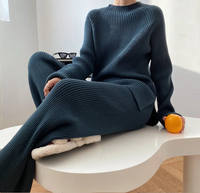 Pull tricoté en Polyester et coton pour femme, ensemble de 2 pièces de styliste, vente en gros