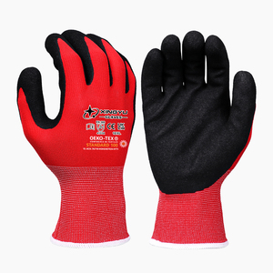 Gants de travail de sécurité XINGYU, nouvelle conception, résistants aux coupures, antidérapants et résistants à l'huile, en <span class=keywords><strong>nylon</strong></span> avec paume enduite de nitrile sablé - Product Image 1