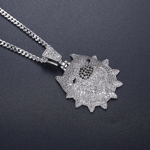 Jinse Hip Hop Rapper Sieraden Hond Men's Bling Ice Out Volledige Diamond Bully Hond Hanger Ketting
