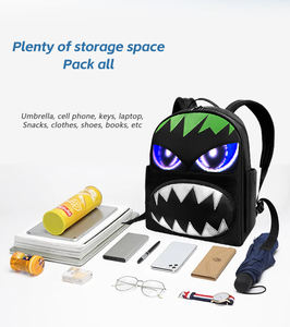 Mochila LED Programable por APP, a Todo Color, con Diseño de Anime, Impermeable, con USB, Moderna, para Niños, con Cierre de PU, Personalizable, DIY - Product Image 3