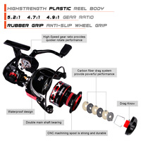En gros DM1000-8000 Moulinet de pêche spinning et jigging, bobine entièrement métallique, pour gaucher et droitier, frein max 23KG, rapport d'engrenage, bobine entièrement métallique