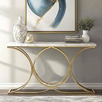 Nouvelle table console de haute qualité en acier inoxydable avec plateau en bois, hauteur réglable, couleur personnalisable, design moderne, forme rectangulaire, pour la maison