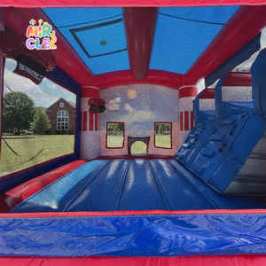 Château Gonflable Commercial avec Toboggan et Piscine Wet Dry <span class=keywords><strong>Convertible</strong></span> Panier Basket pour Location Fêtes - Product Image 5