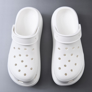 F-Puff Women's Thick Soled EVA <b>Clogs</b> Breathable Non Slip Summer Closed Toe Slippers For Beach Couple Wear Resistant - Product Image 4