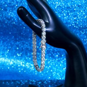 Hot Sale 4mm Hip Hop <b>925</b> <b>Sterling</b> <b>Silver</b> VVS Lab Grown Diamond Moissanite Tennis Chain <b>Bracelet</b> - Product Image 5