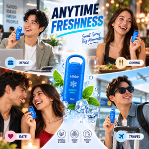 สเปรย์ดับกลิ่นปากแบบพกพา กำลังเป็นที่นิยม สดชื่นทันที ยาวนาน ปราศจากน้ำตาล ปราศจากแอลกอฮอล์ สำหรับคนทานวีแกน - Product Image 4