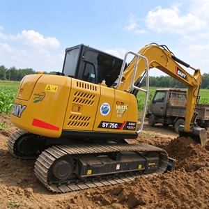Excavatrice SANY SY75C d'occasion 7,5 tonnes, mini-pelle sur chenilles Sany75c d'occasion, faible nombre d'heures de travail, entièrement remise à neuf, à vendre - Product Image 1