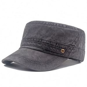 Casquettes plates pour hommes en coton délavé, style casquette de cadet, pour loisirs et activités de plein air, protection solaire - Product Image 2