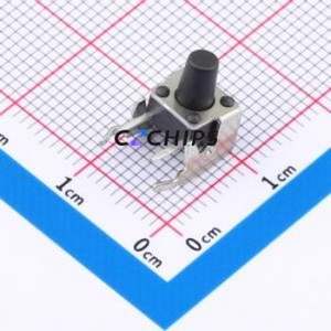TC-6615-8.5 Tactile Switch Bent Lead Through Hole,6x6mm Switch Single Pole Single Throw Round Button 2.6N Right Angle Insert - Product Image 1