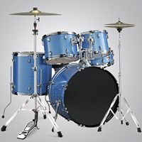 AOOLOO Adjustable Aluminum Alloy Straight Boom Cymbal Hi-Hat Snare Drum Throne Set Percussion Model 25 High Instrument Stand