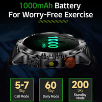Montre connectée d'extérieur SENBONO V75 avec bracelet en gel de silice, boussole, étanchéité IP68, paiement hors ligne, suivi d'activité et écran tactile