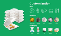 Trendz Personnalisé Naturel Biodégradable Jetable Saladier Écologique Hexagonal Déjeuner Canne à Sucre Bagasse Récipient Alimentaire Avec Couvercle