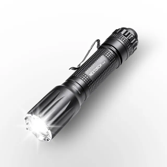 NEXTORCH TA30 Tactical Flashlight Strobe Light With Pocket Clip For Everyday Carry Rechargeable LED Torch1300 Lumen Flash Light
