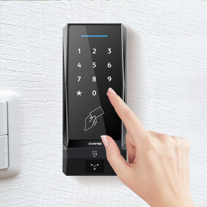 CT9 Ethernet PoE Standalone QR Scan Touch Keypad Support 13.56MHz NFC ...