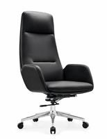 Fauteuils modernes orange en cuir PU avec base en aluminium et dossier haut pivotant pour le bureau des visiteurs