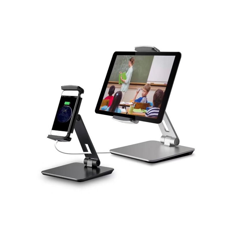 Алюминиевый вращающийся на 360 градусов регулируемый угол и высота Настольный стабильный держатель для мобильного телефона Подставка для планшета