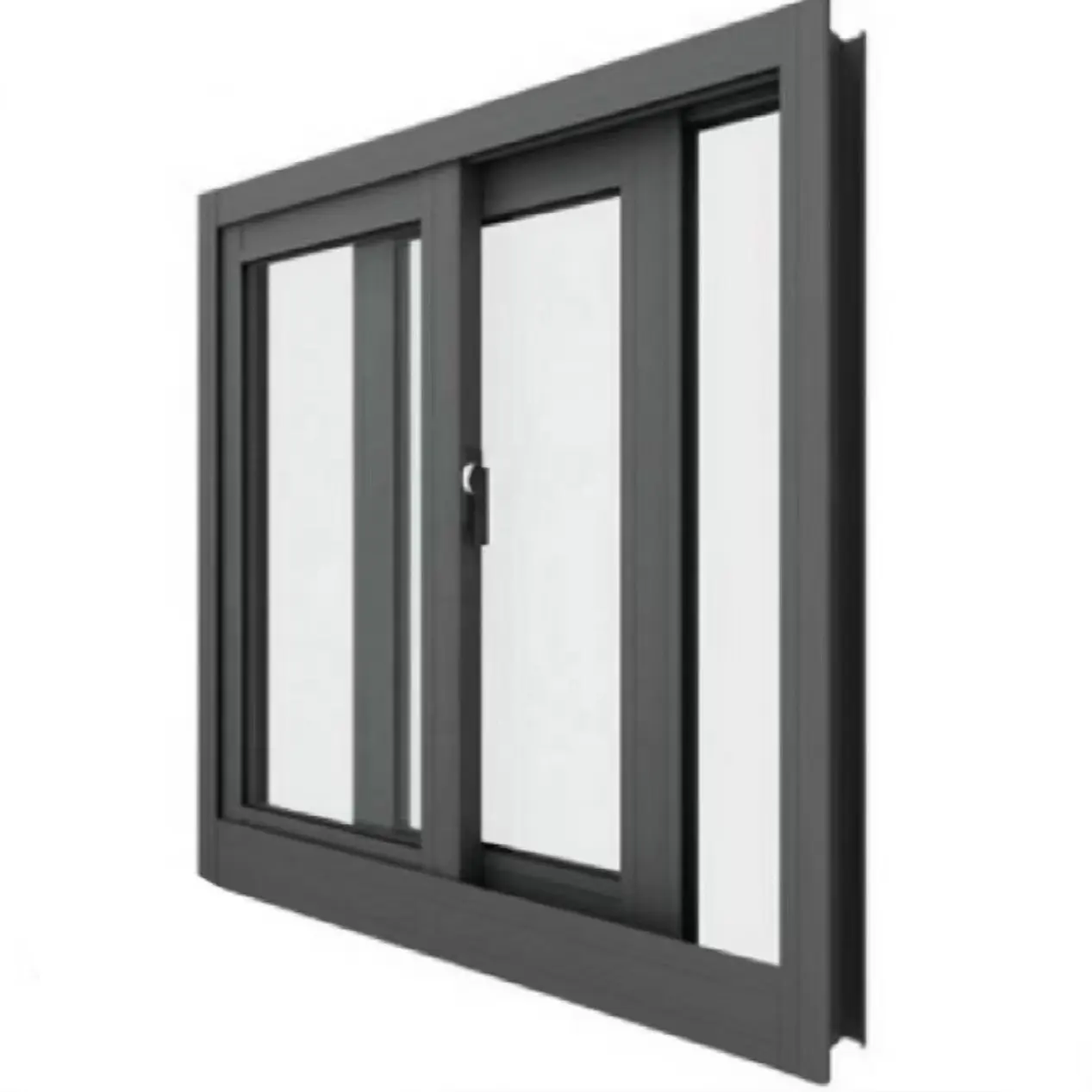 Perfil de alumínio para janelas e portas, perfil de alumínio para janelas deslizantes verticais, produto importado da China para a Bolívia, preto