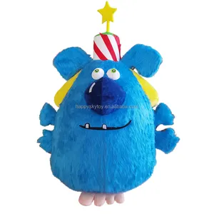 EN 71 certificate custom plush toys 1.6m height monster cartoon fill with cotton bracket chassis giant plush toys for exhibition