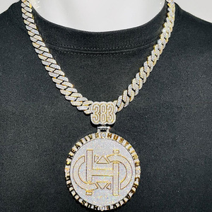 Perhiasan Hip Hop Rappers 925 perak murni liontin foto Vvs Moissanite berlapis emas Vvs Ename 3d Kustom es keluar liontin - Product Image 6