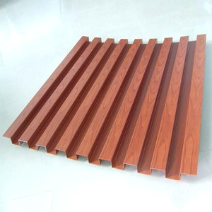 Placage en aluminium imitation bois personnalisé, finition ininflammable, décoration de plafond - Product Image 4