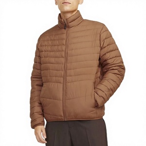 Bulk Custom Men's Puffer <b>Jacket</b> Waterproof Windproof Hooded Spring College Outwear Streetwear Duck Motorcycle Front Eco-Friendly - Product Image 1