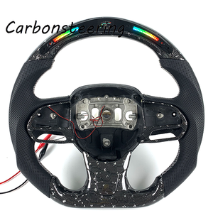 Accessoires intérieurs pour Chrysler : Volant de voiture personnalisé pour Chrysler 300C 300S SRT8 HEMI <span class=keywords><strong>V6</strong></span> V8, ajustement OEM, style sport en forme de D - Product Image 1
