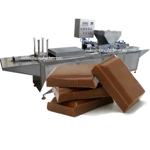 semi-automatic chocolate machine chocolate bar candy moulding making machines center filling depositing production line