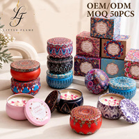 Bougies parfumées artisanales OEM ODM longue durée pour aromathérapie, personnalisables avec marque privée, luxe vintage, pour fêtes, Diwali, mariages, maison