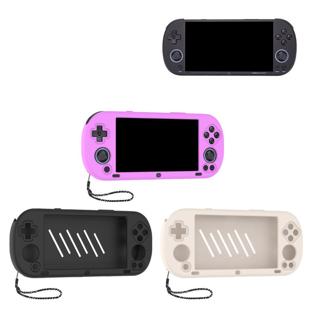 Trimui Smart Pro Gaming Console Silicone Shell Case with Anti-Drop Protection and Palm Phone Storage