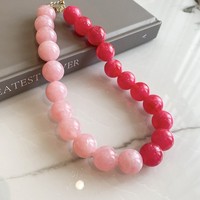 Kalung Choker Manik Akrilik Panjang Warna-warni Korea Baru untuk Wanita, Perhiasan Pengantin Pernikahan
