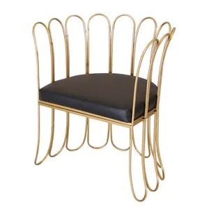 Современный дизайн, Кожаная подушка, материал, железная трубка, лепестковая форма, Милано, обеденный стул