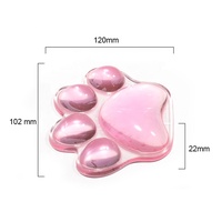 Tapis de souris de jeu repose-poignet Transparent Silicone Mini tapis de souris patte de chat pour la maison de bureau