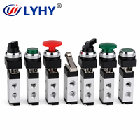 Válvula Mecánica Neumática de 5/2' 3/2 Vías de la Serie LYHY MVS para Piezas Neumáticas, Válvula Mecánica de Control Neumático