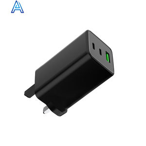 Pengisi daya adaptor pengisi daya perjalanan portabel, 100W GaN EU plug <span class=keywords><strong>3</strong></span>-port 2 tipe-c satu USB-A - Product Image 6
