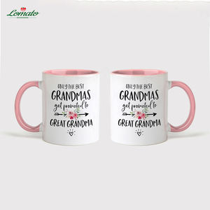 Service de conception gratuit, tasse à café en céramique blanche personnalisée tendance INS, impression amusante, meilleur cadeau pour la fête des mères, vente en gros - Product Image 2