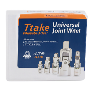 Ttake <b>Universal</b> Joint <b>Socket</b> Wrench Set Cr-v Steel 4 Sizes For Automotive Repair - Product Image 2