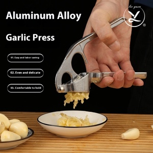 Aluminum Alloy Garlic <b>Press</b> Kitchenware Gadgets Professional Garlic Crusher with Easy-Squeeze Handle Made in China Stocked - Product Image 6