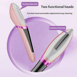 Dermaplaning sonique portable pour femmes, rasoir dermaplaning rechargeable avec technologie LED Light Edge, tondeuse à sourcils - Product Image 2