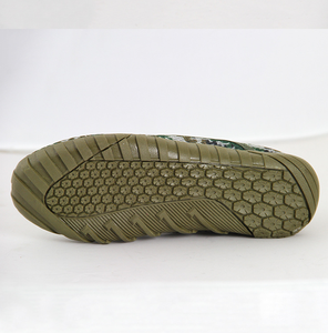 DFR0113 Chaussures de sport respirantes légères en tricot tissé camouflage blanc et vert personnalisées - Product Image 2