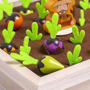 Jeu de mémoire en bois pour la récolte de carottes, avec table de concentration et jeu de correspondance des couleurs - Product Image 2