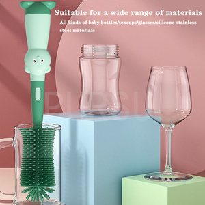 2025 Hot Selling 3-in-1 Baby <strong>Bottles</strong> Cleaner Set Straw Nipple Neck Cap <strong>Brushes</strong> <strong>Bottle</strong> Cleaning <strong>Brush</strong> Silicone Baby <strong>Bottle</strong> <strong>Brush</strong> - Product Image 3