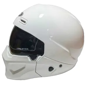 可変ヘルメットコンビネーションオートバイヘルメットホワイトXXLサイズOEMABSDOTヘルメット