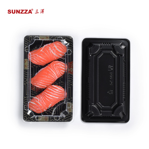 Sunzza Gói Bán buôn dùng một lần bao bì thực phẩm nhựa container Pet đưa ra để đi Sushi bao bì hộp/khay - Product Image 5
