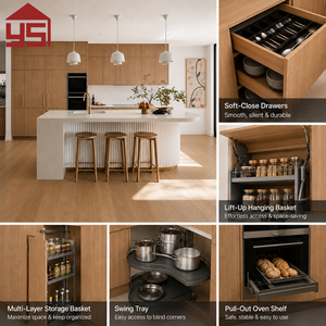 Mobili da <span class=keywords><strong>Cucina</strong></span> Laccati di Lusso Moderni con Isola, Soluzione di Personalizzazione Completa per Tutta <span class=keywords><strong>la</strong></span> Casa Foshan Yingsheng, <span class=keywords><strong>Cucina</strong></span> Modulare - Product Image 3