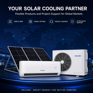 Climatiseur <span class=keywords><strong>solaire</strong></span> hybride AC/DC 24000 BTU, split, onduleur, refroidissement et <span class=keywords><strong>chauffage</strong></span>, avec alimentation de secours sur réseau, sans batterie requise - Product Image 6